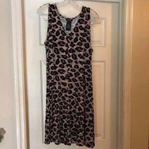 Premise Leopard Print Sleeveless Mini Dress